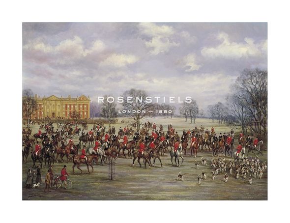 G.D. Giles Hand Numbered Limited Edition Print on Paper :"The Cheshire Meet, Oulton 1904"