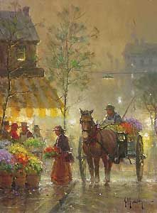 G HARVEY 12X9 Secondary Market Art: "ALONG PARK AVE G"
