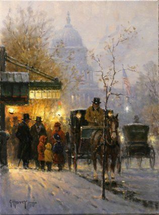 G HARVEY 16X12 Secondary Market Art: "CHILDREN FAMILY GCNV"