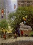 G HARVEY 16X12 Secondary Market Art: "DAY AT LIBRARY APGCNV"
