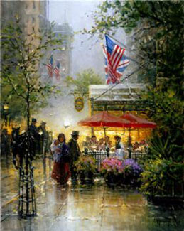 G HARVEY 16X12 Secondary Market Art: "TIME FOR TEA GCNV"