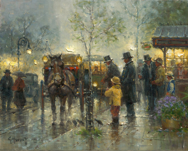 G HARVEY 20X16 Secondary Market Art: "TIME FAITH &FAM APGCNV"