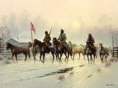 G HARVEY 20X26 Secondary Market Art: "HORSES CONFEDERACY"
