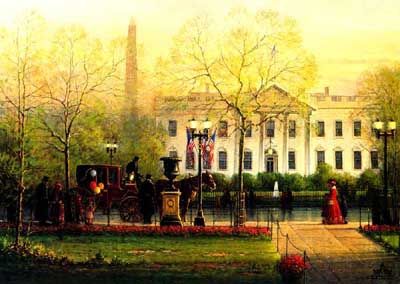 G HARVEY 20X27  Secondary Market Art: "1600 PA AVENUE"