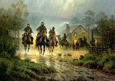 G HARVEY 20X27 Secondary Market Art: "GRAY GHOST CONFEDERACY"