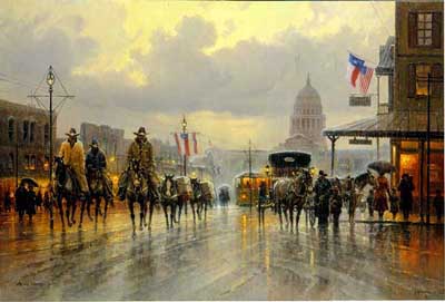 G HARVEY 20X30 Secondary Market Art: "REFLECTIONS YESTERDAY"
