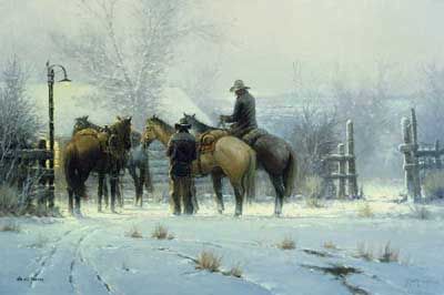 G HARVEY 20X30 Secondary Market Art: "THINKING OF SPRING AP"