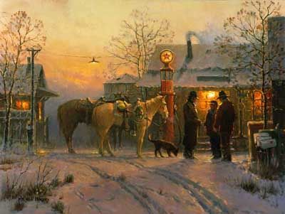 G HARVEY 22X28 Secondary Market Art: "WARMTH OF FRIENDSHIP"