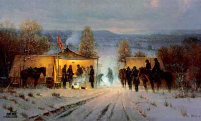 G HARVEY 22X33 Secondary Market Art: "DECISIONS AT DAWN"