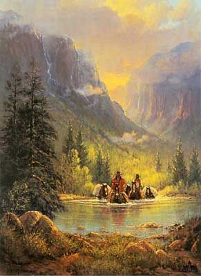 G HARVEY 25X18 Secondary Market Art: "AMERICAN WEST"