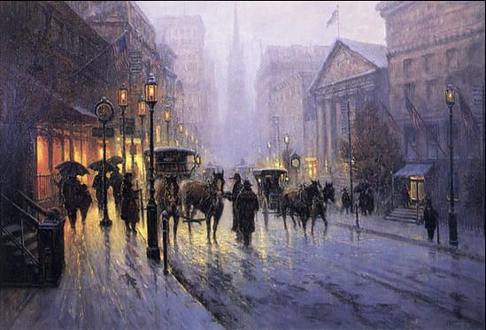 G HARVEY 26X18 Secondary Market Art: "WALL STREET 1981"