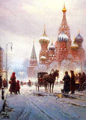 G HARVEY 26X20 Secondary Market Art: "CATHEDRAL ST BASIL"