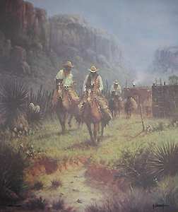 G HARVEY 26X22 Secondary Market Art: "BORDER PATROL"