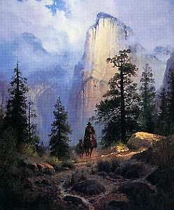 G HARVEY 27X22 Secondary Market Art: "MAN AMONG NATURE"