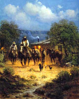 G HARVEY 27X22 Secondary Market Art: "RANGER OUTPOST AP"