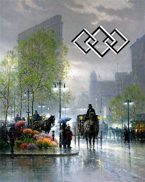 G HARVEY 30X24 Secondary Market Art: "SUNDAY SHOWERS SR"