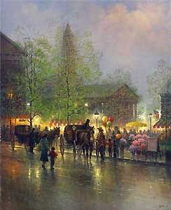 G HARVEY 33X26 Secondary Market Art: "QUINCY MARKET SR"