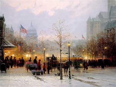 G HARVEY 36X48 Secondary Market Art: "INAUGURATION EVE GCNV"