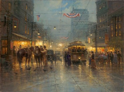 G HARVEY 40X30 Secondary Market Art: "CHANGING ERA APGCNV"