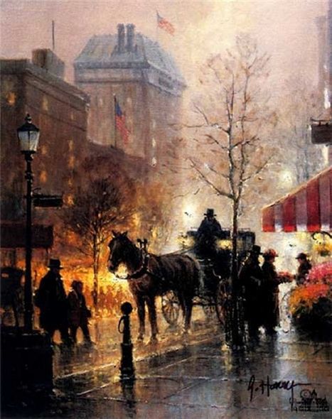 G HARVEY 7X5 Secondary Market Art: "FLOWERS A LADY APCNV"