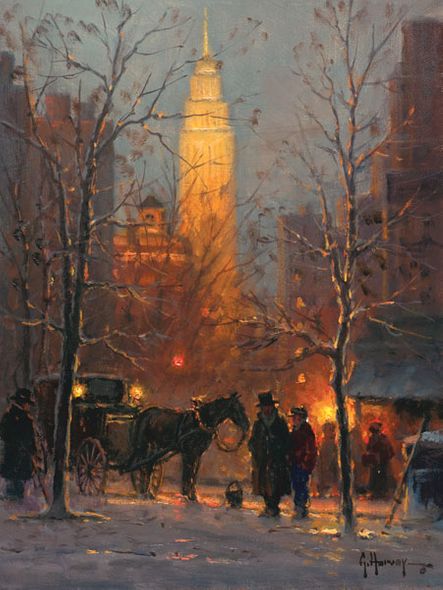 G HARVEY 9X12 Secondary Market Art: "EVENING MEMORIES"