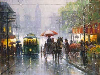 G HARVEY 9X12 Secondary Market Art: "SPRING FLOWERS"