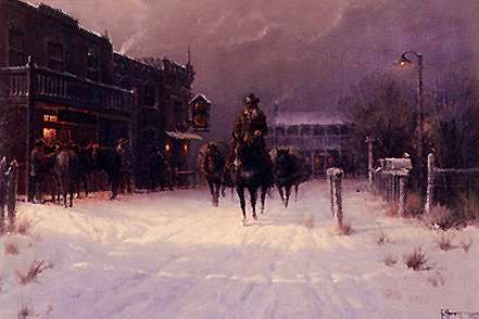 G HARVEY  Secondary Market Art: "WINTERS EVE"