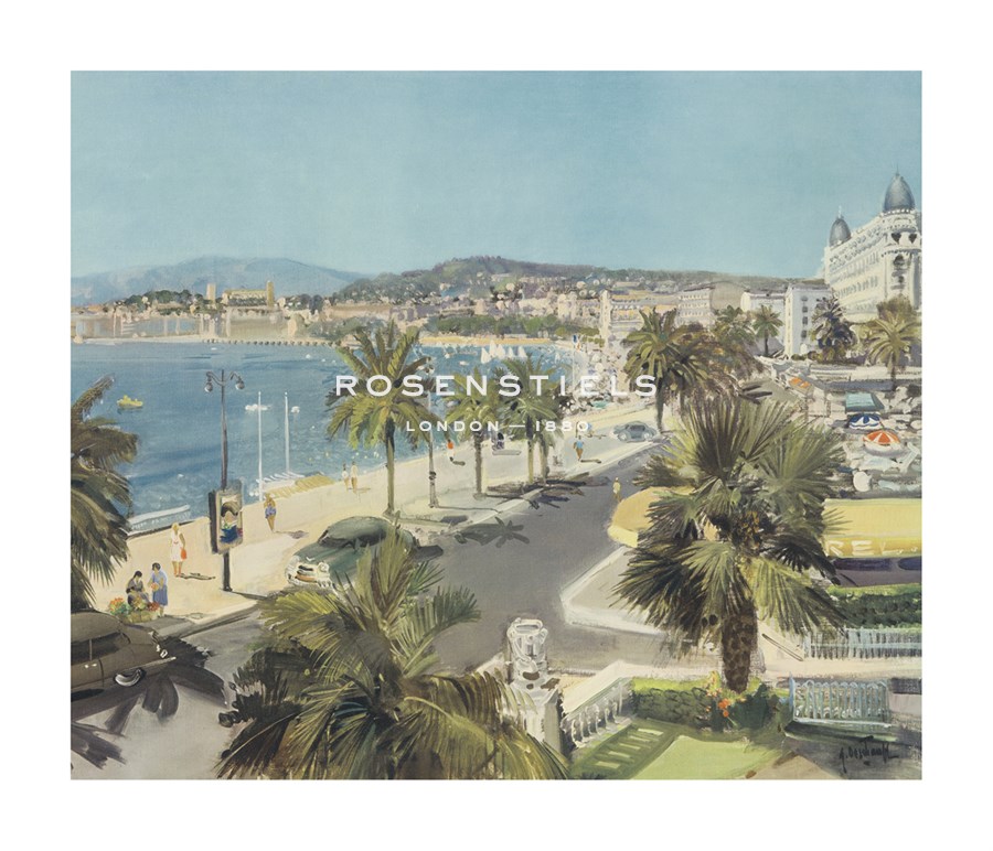 Gabriel Deschamps Hand Numbered Limited Edition Print on Paper :"Le Promenade, Nice"