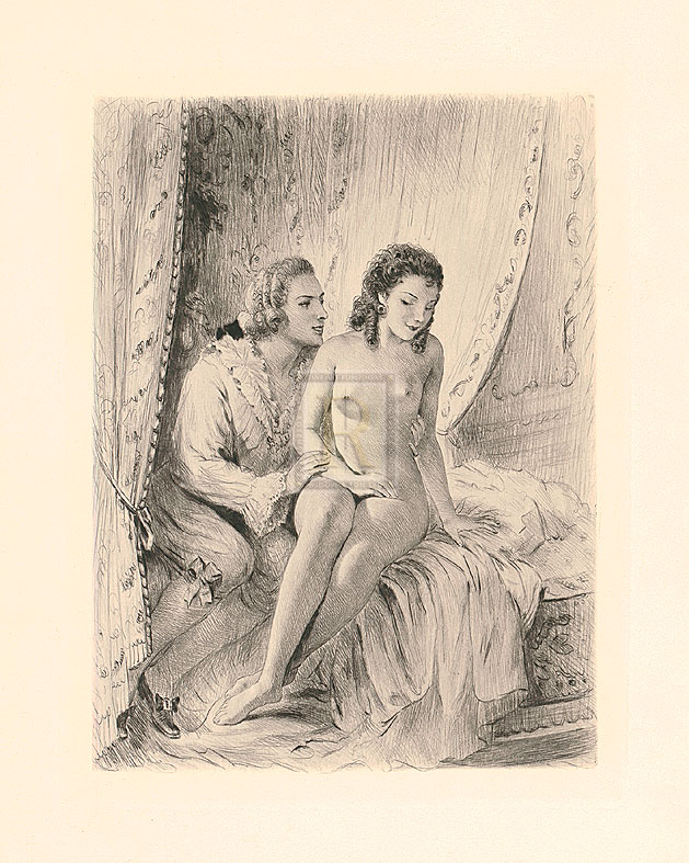 Gabriel Ferrier Hand Numbered Limited Edition Print on Paper :"Amorous Embrace"