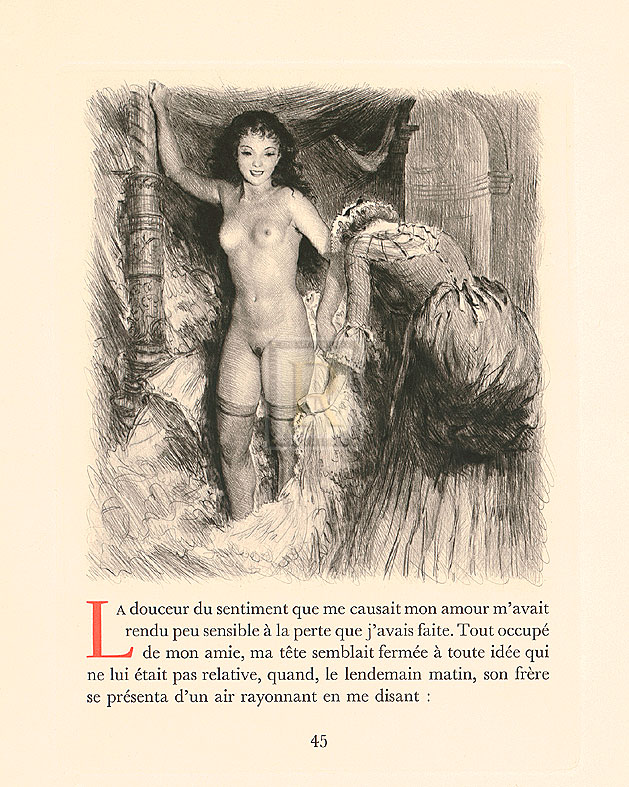 Gabriel Ferrier Hand Numbered Limited Edition Print on Paper :"La Toilette"