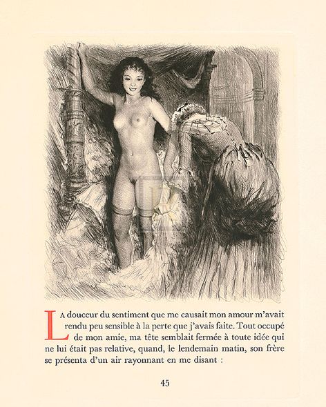 Gabriel Ferrier Hand Numbered Limited Edition Print on Paper :"La Toilette"