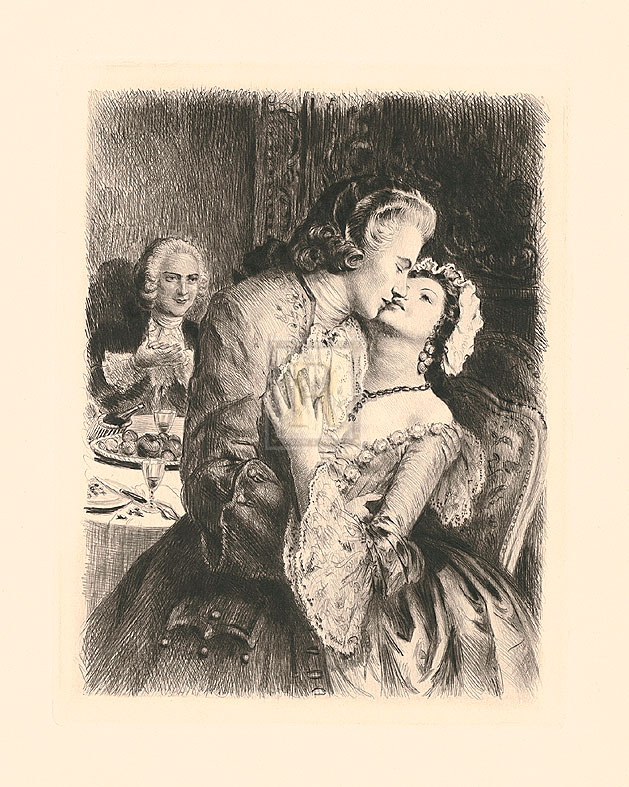 Gabriel Ferrier Hand Numbered Limited Edition Print on Paper :"Tender Embrace"