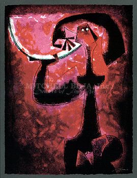 Galvez Byron Limited Edition Acryli-graph:"Woman with Watermelon"