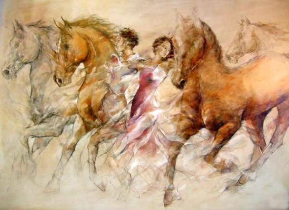 Gary Benfield Hand Signed and Numbered Limited Edition Serigraph on Linen: " Escapade II "