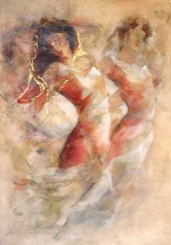 Gary Benfield Hand Signed and Numbered Limited Edition Serigraph on Linen: " Golden Mask "