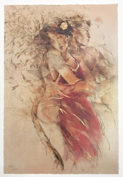 GARY BENFIELD HAND SIGNED LIMITED Edition Serigraph: "ROSA"