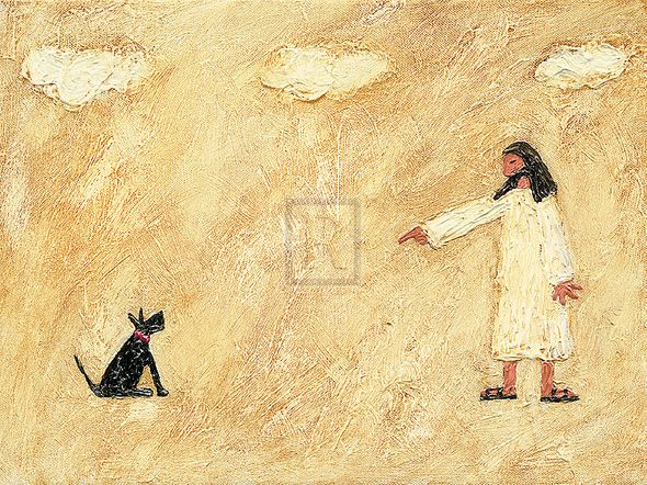 Gary Bunt Hand Numbered Limited Edition Print on Paper :"Thou Shalt Sit"