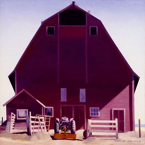 Gary Ernest Smith Open Edition Gallery Wrap Canvas Giclee:"Purple Barn"