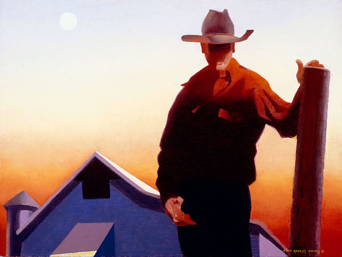 Gary Ernest Smith Open Edition Gallery Wrap Canvas Giclee:"Rural Evening Composition"