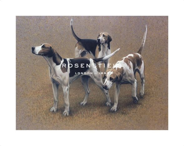 Gary Stinton Hand Numbered Limited Edition Print on Paper :"Vale Of The White Horse Foxhounds"