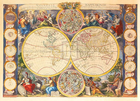 Gaspar Bailleul Hand Numbered Limited Edition Print on Paper :"Nouvelle Mappe-Monde, c1750"