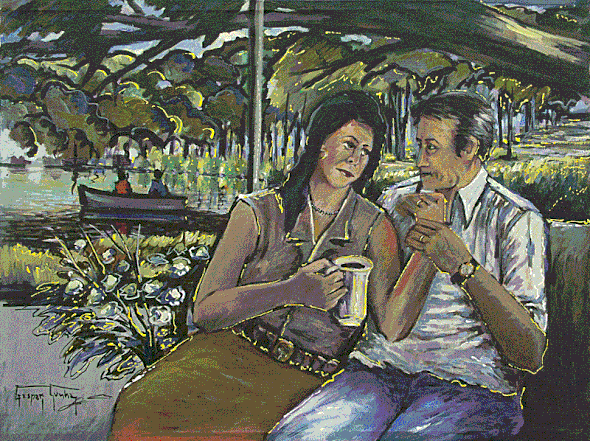 Gaspar Cunha Open Edition Giclee on Canvas:"Eternally in Love"