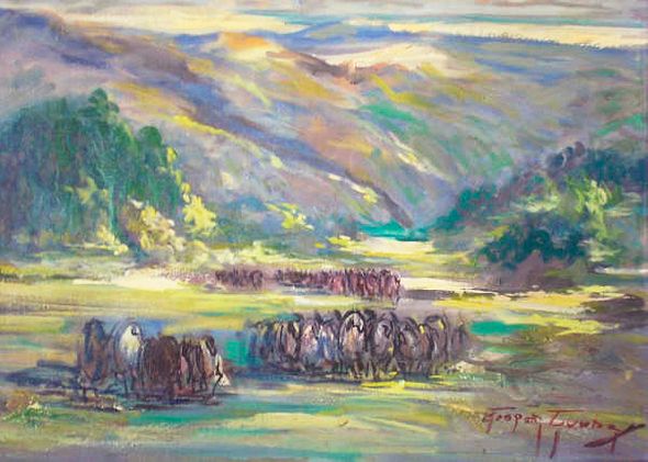 Gaspar Cunha Open Edition Giclee on Canvas:"Mountain Herd"