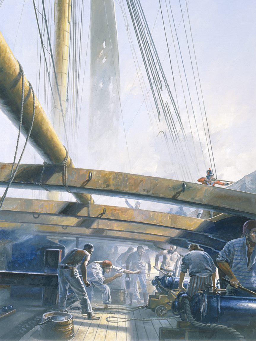 Geoff Hunt Artist Signed Limited Edition Giclee Print:"The Fortune of War"