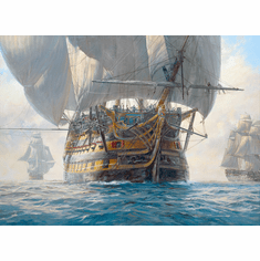 Geoff Hunt Artist Signed & Numbered Limited Edition Canvas Giclee:"Victory and Squadron in Light Airs"