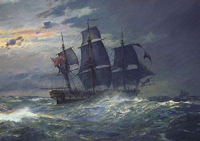 Geoff Hunt Fighting Sail Collection Handsigned & Numbered Limited Edition Print:"Indefatigable"