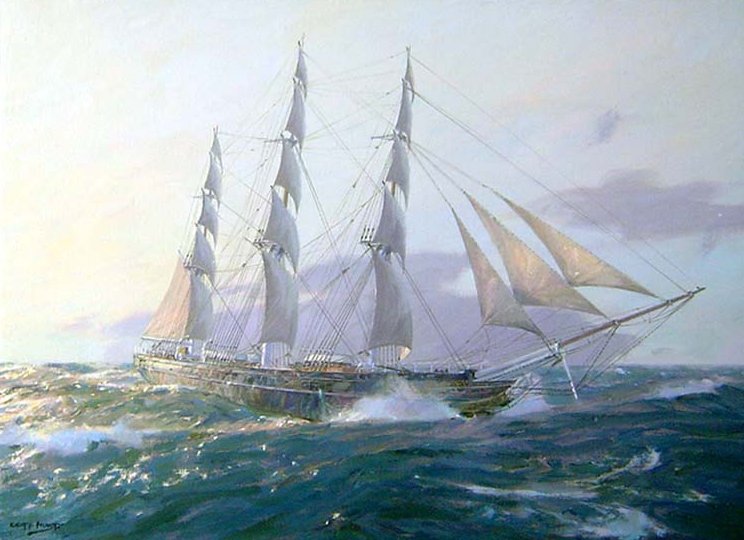 Geoff Hunt Handsigned & Numbered Limited Edition Print:"Cutty Sark"