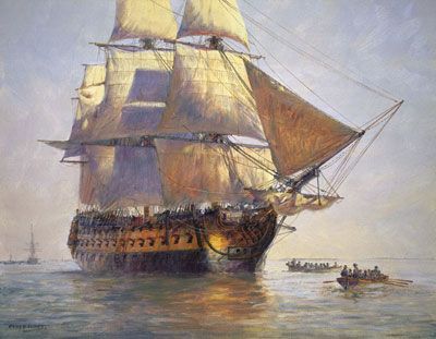 Geoff Hunt Handsigned & Numbered Limited Edition Print:"HMS Temeraire"
