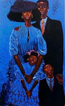 Geoffrey Holder Hand Signed Publisher Proof Lithograph:"Family"