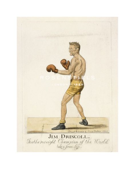 George Belcher Hand Numbered Limited Edition Print on Paper :"Jim Driscoll"